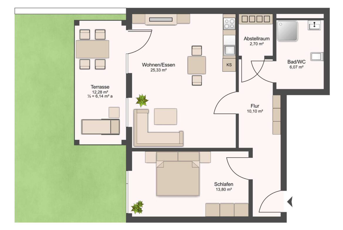 Grundriss WE 3 