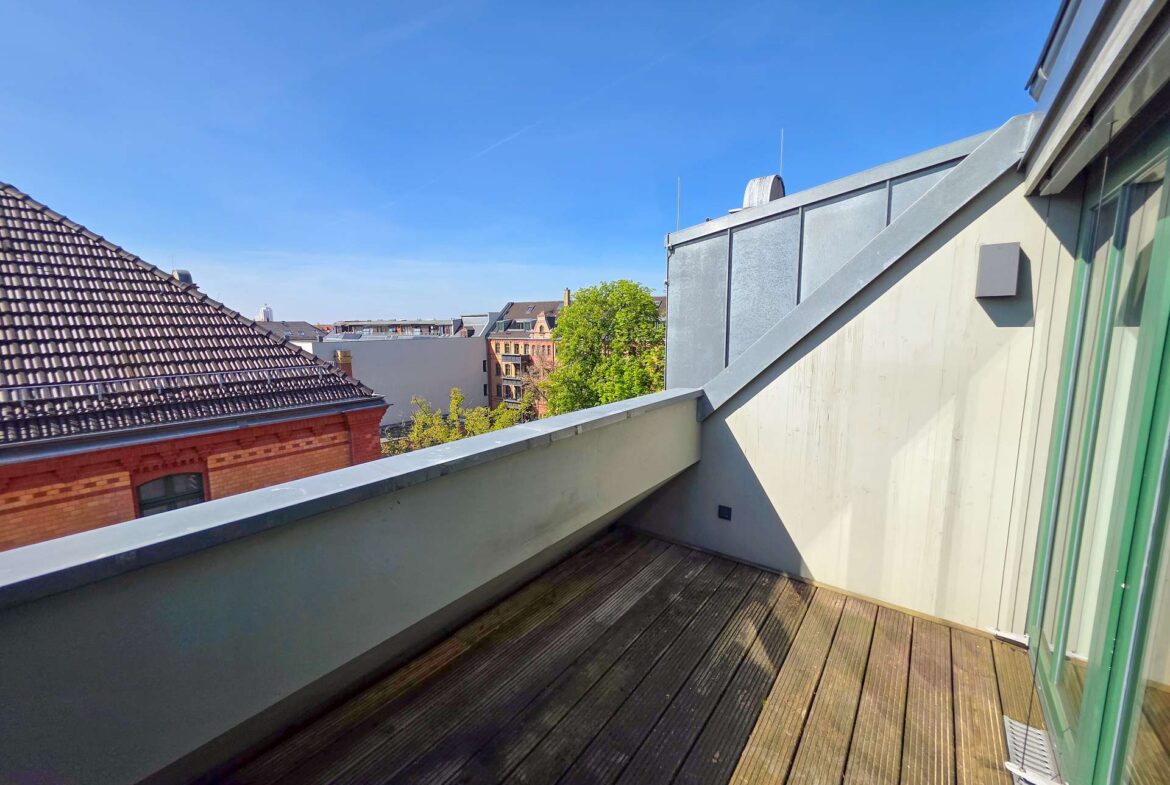 Loggia mit Stadtblick