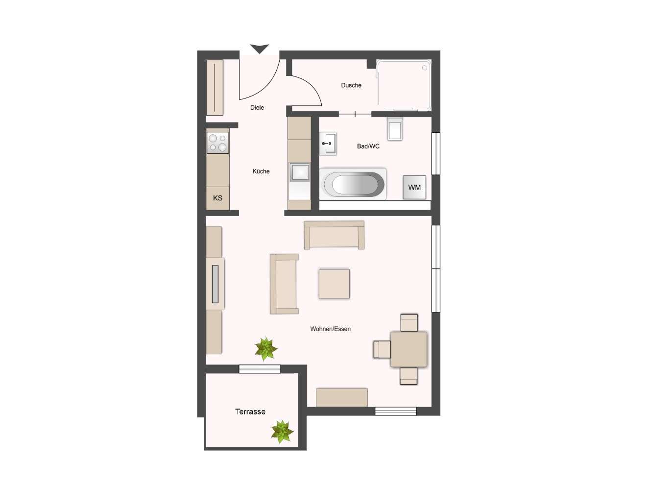 Grundriss - Wohnung 5