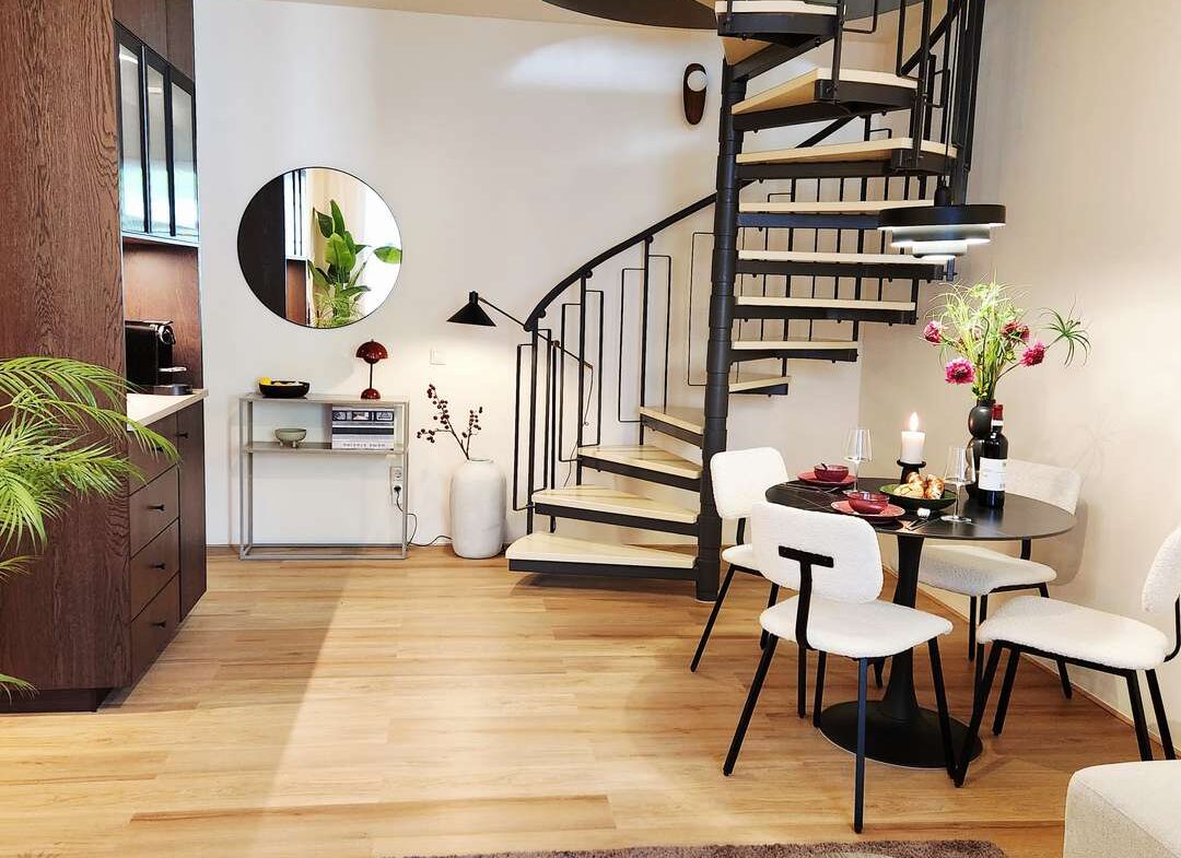 Elegante Wendeltreppe