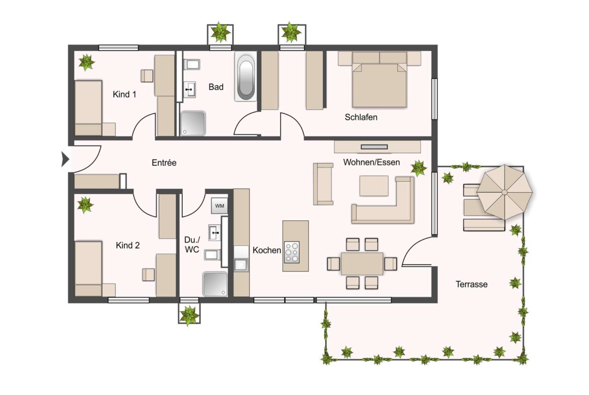 Grundriss WE 2