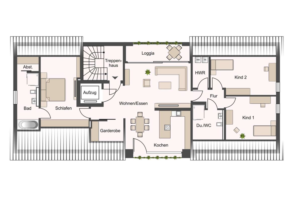 Grundriss Penthouse