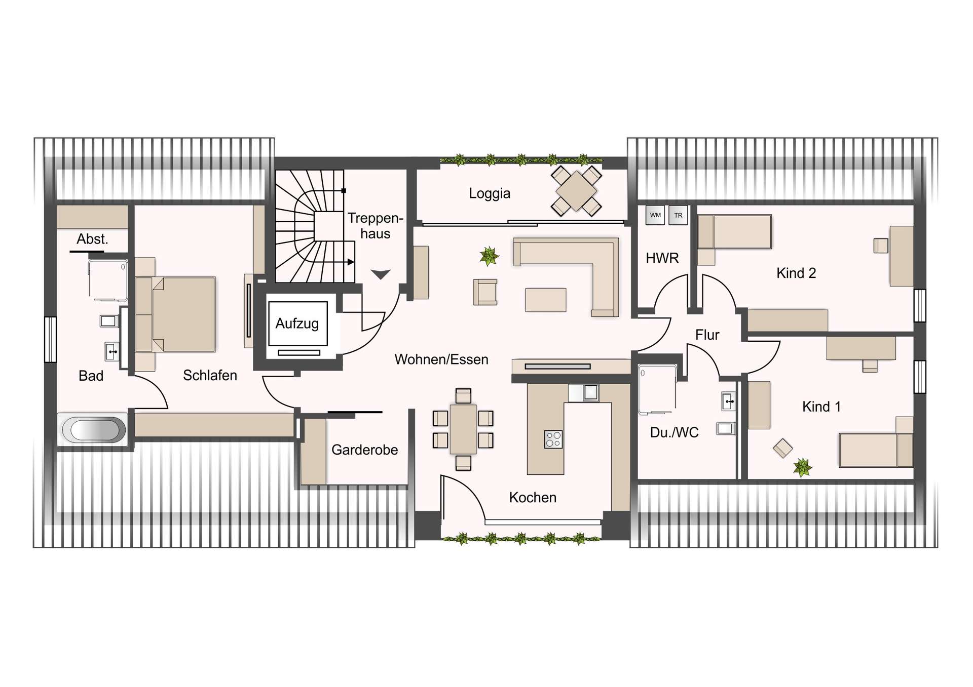 Grundriss Penthouse