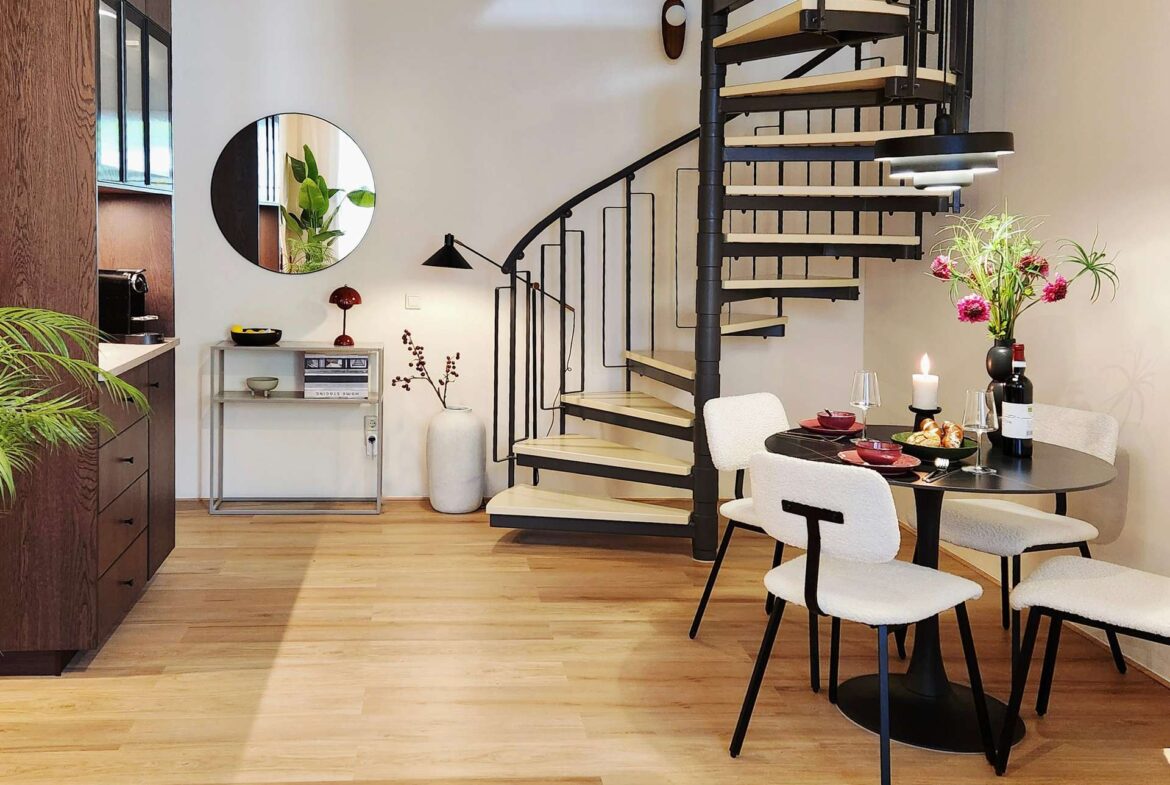 Elegante Wendeltreppe