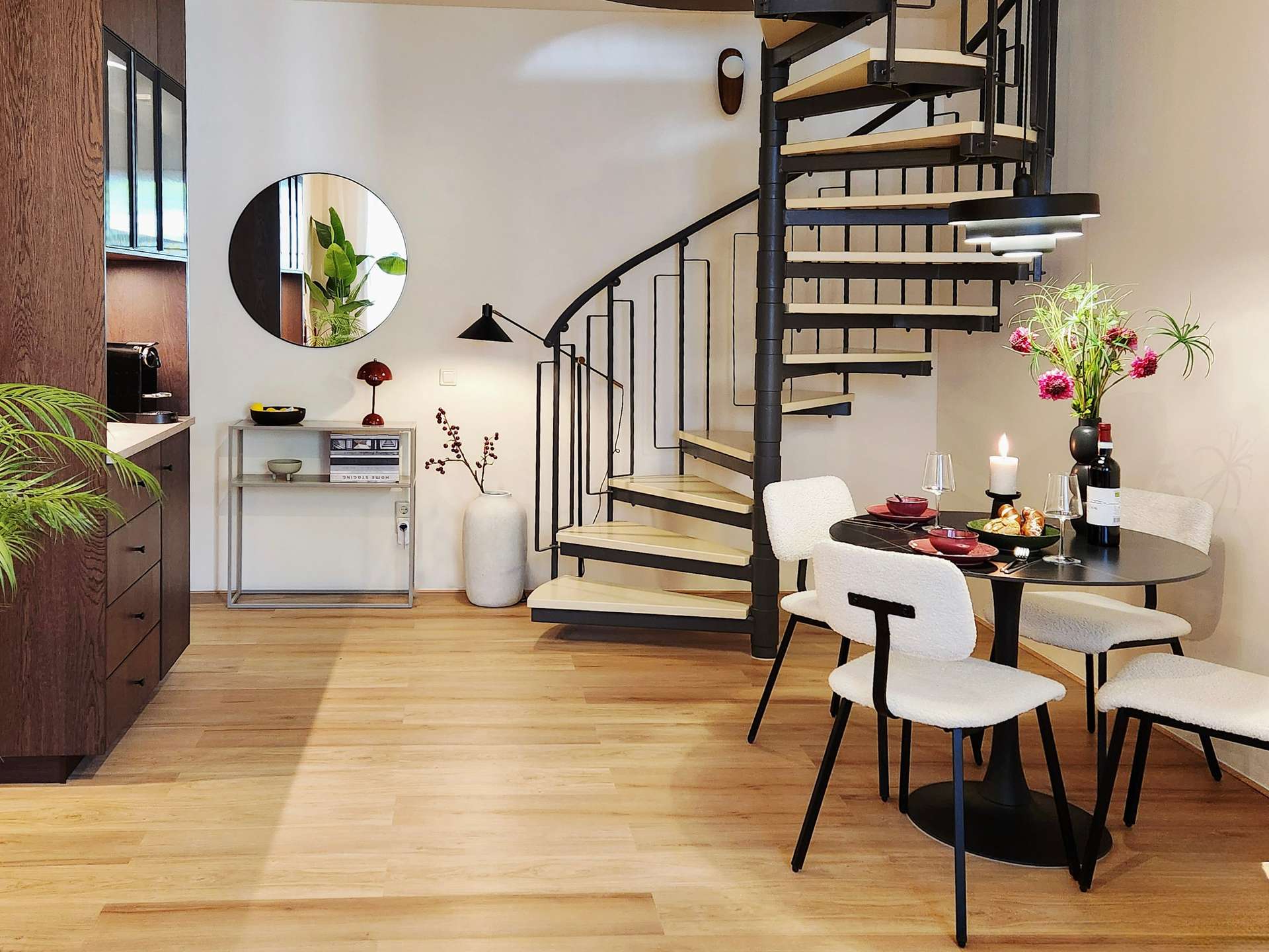Elegante Wendeltreppe