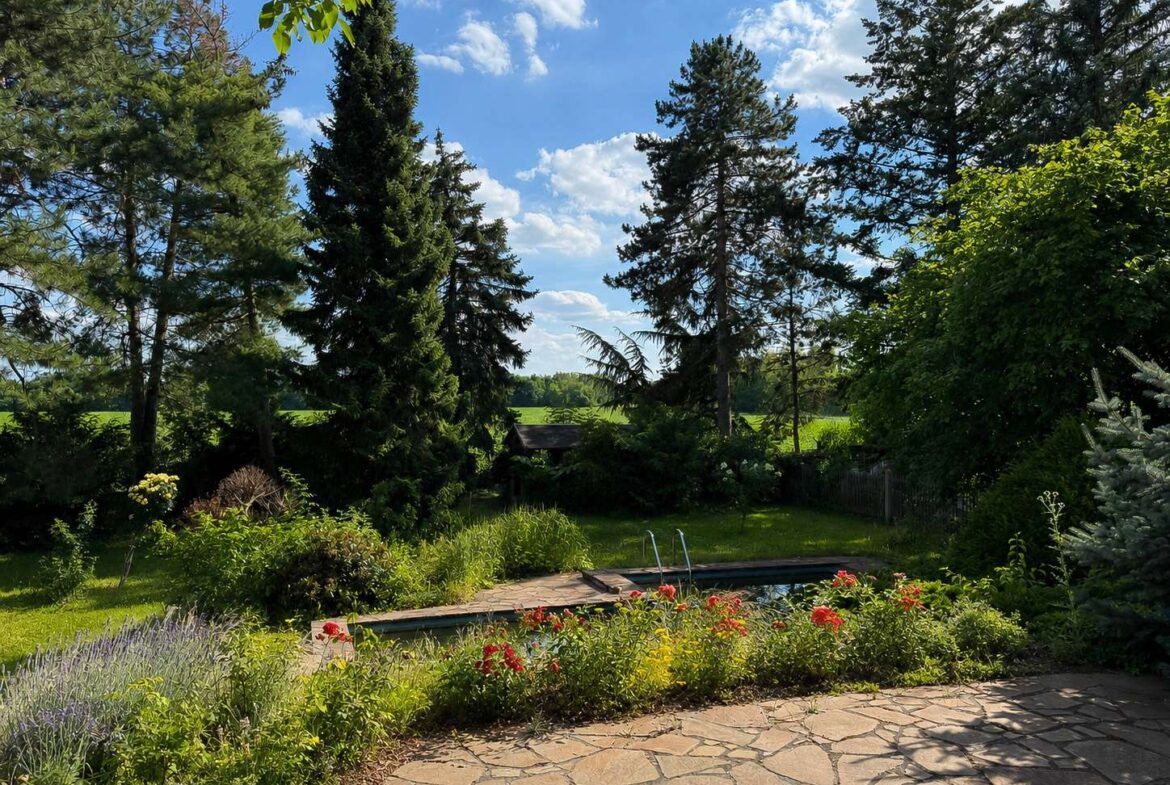 idyllischer Gartenblick