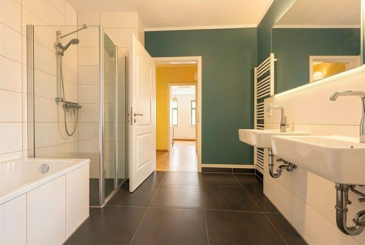 Dusche und Wanne