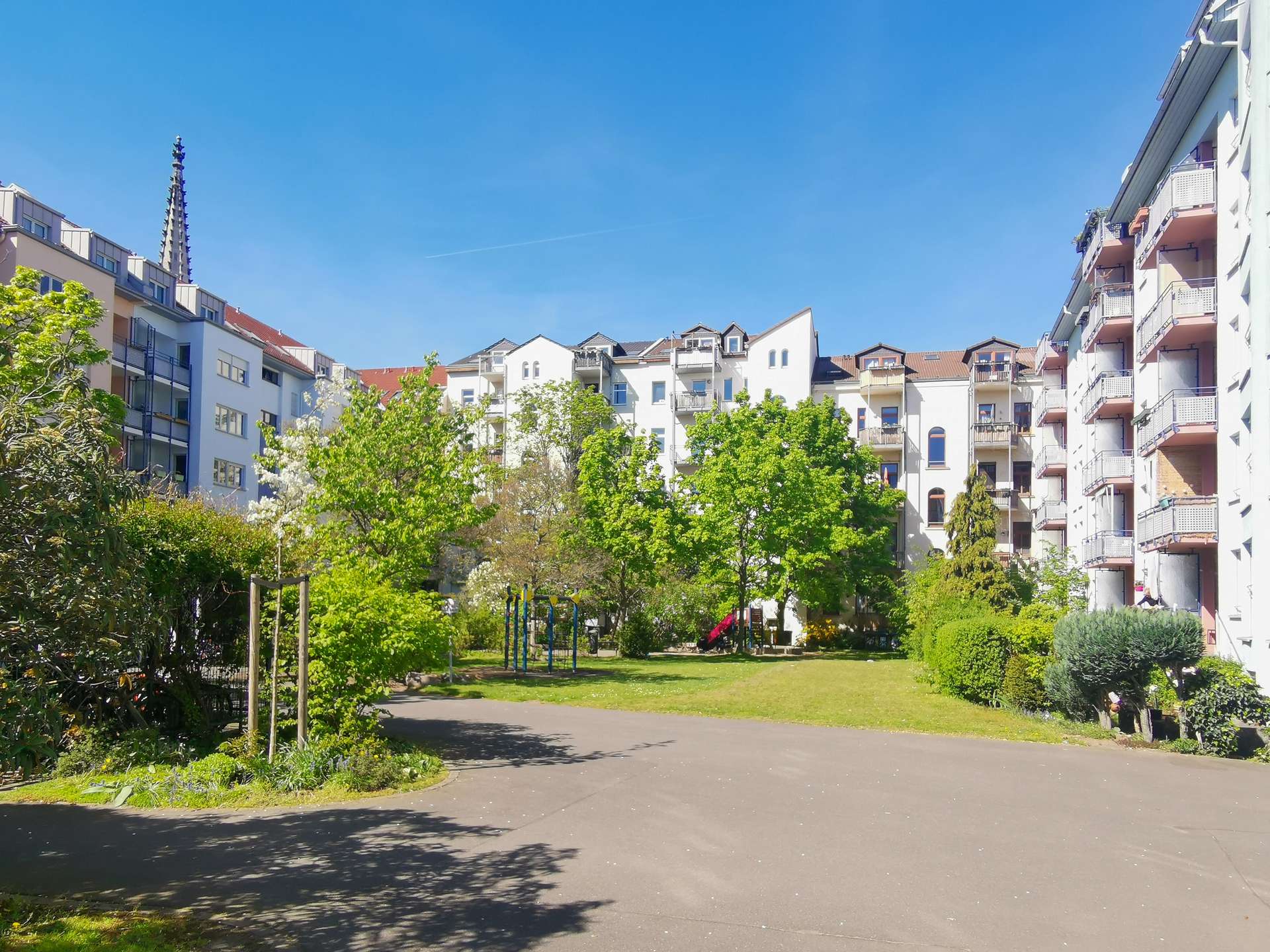 Begrünter Innenhof