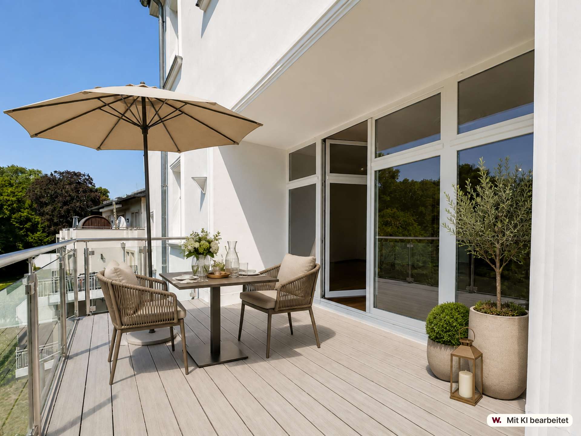 Balkon möbliert