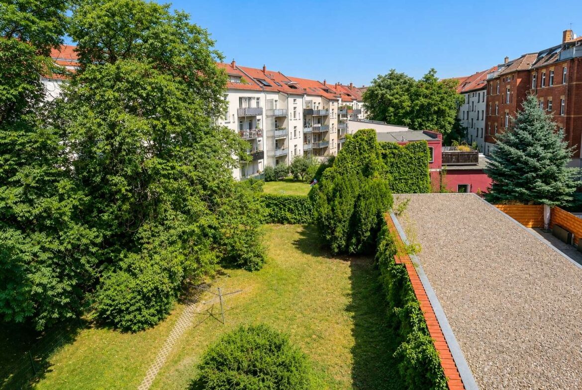 Blick vom Balkon