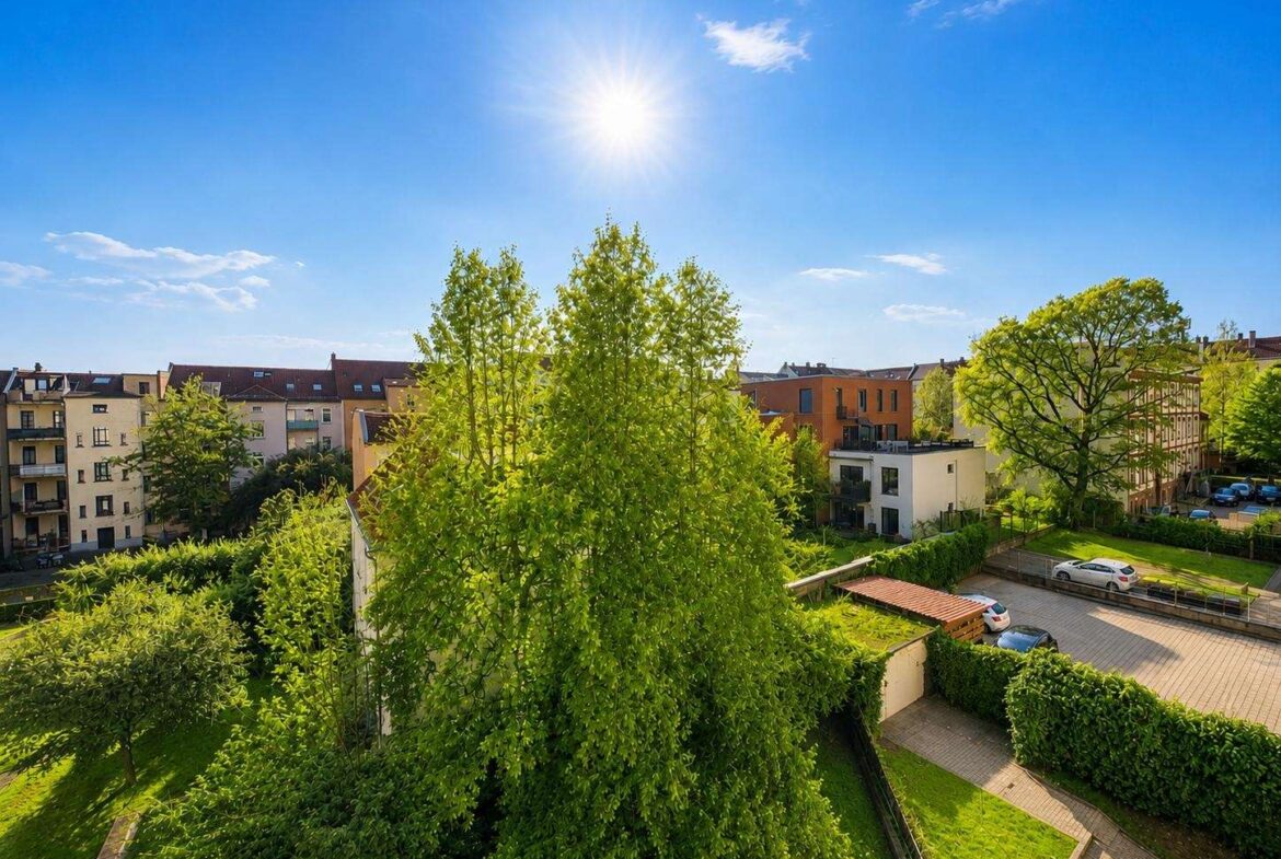 Blick vom Balkon
