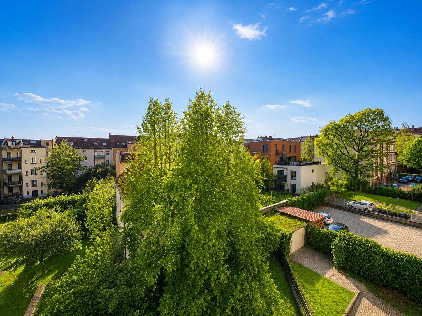 Blick vom Balkon
