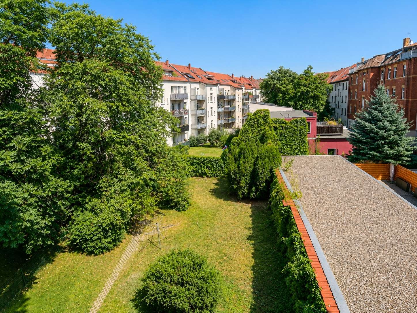 Blick vom Balkon