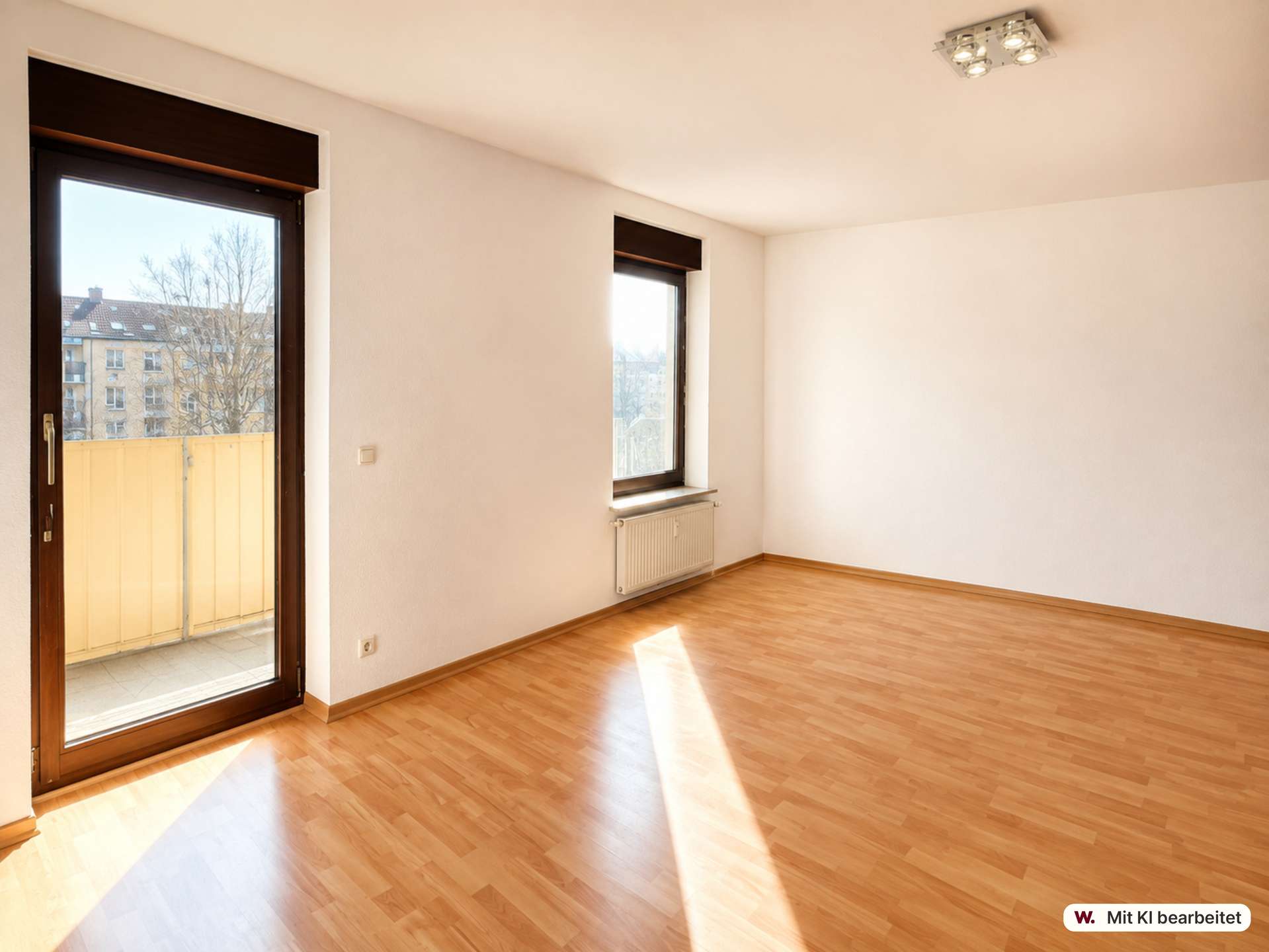 Helles Wohnzimmer mit Balkon