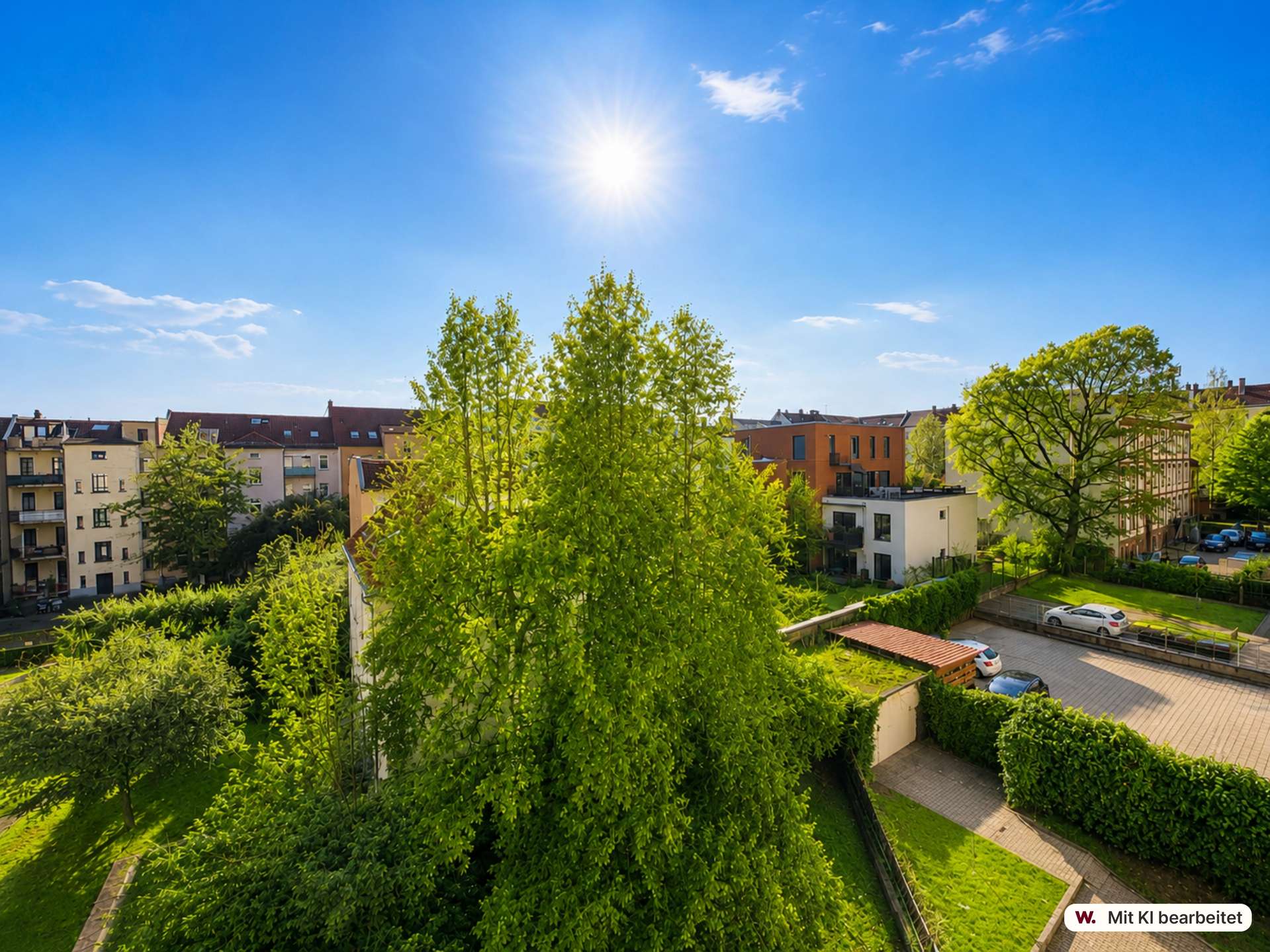 Blick vom Balkon