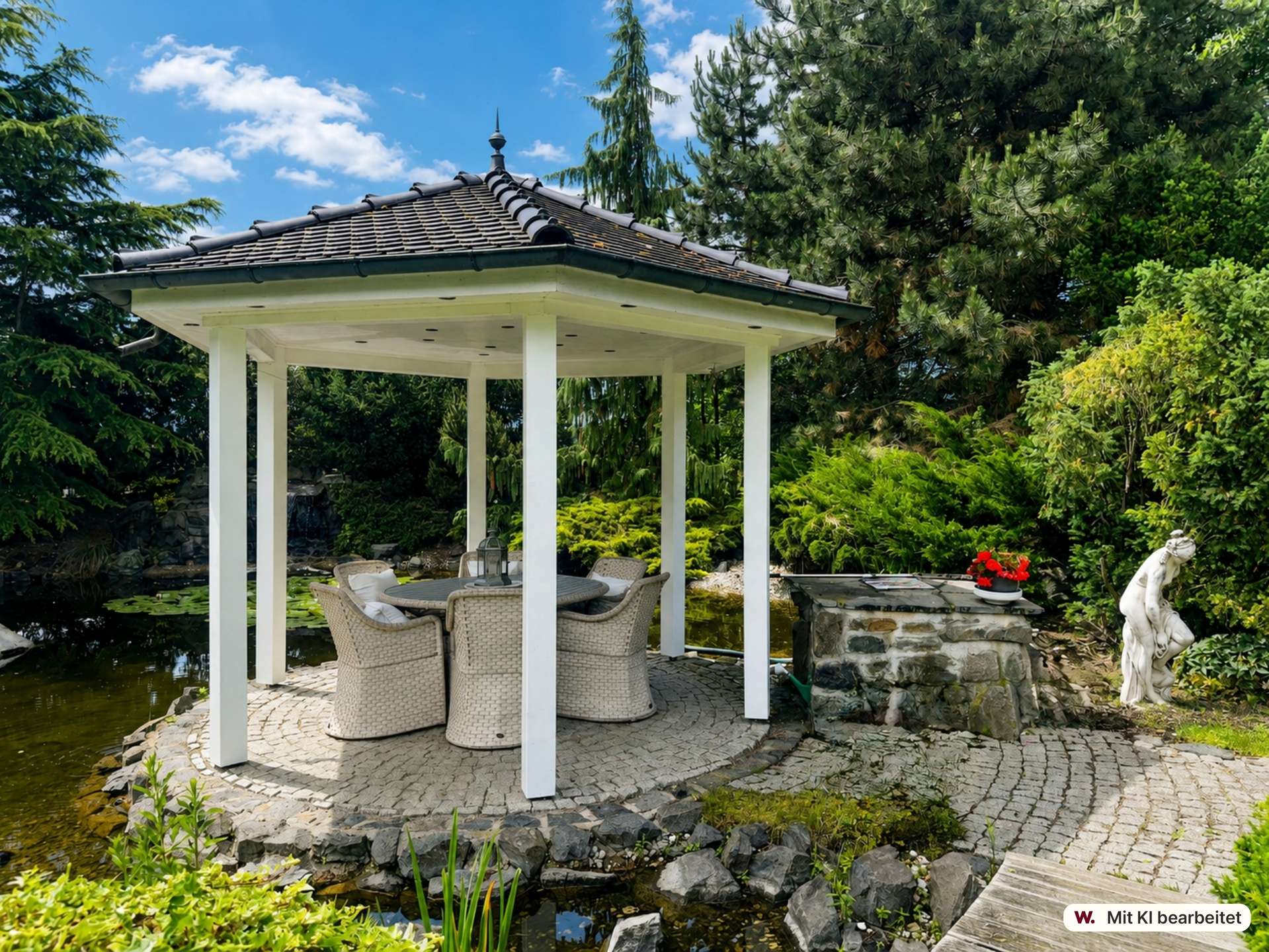 Pavillon mit Grill