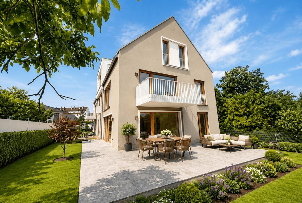 Hausansicht hinten - KI