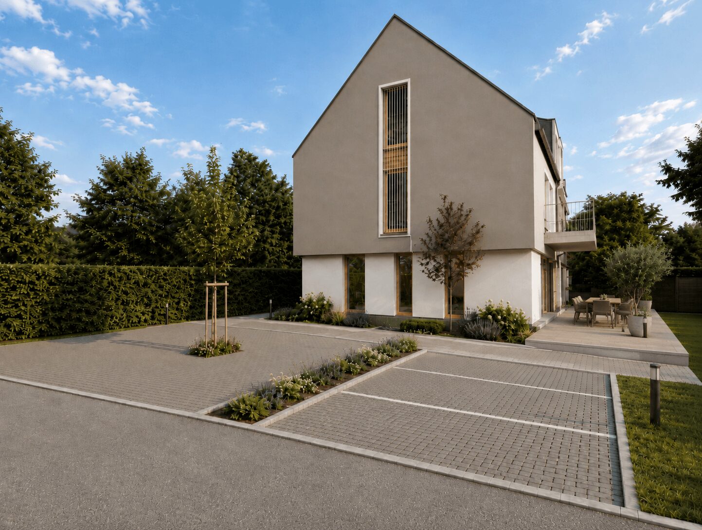 Hausansicht vorne - KI