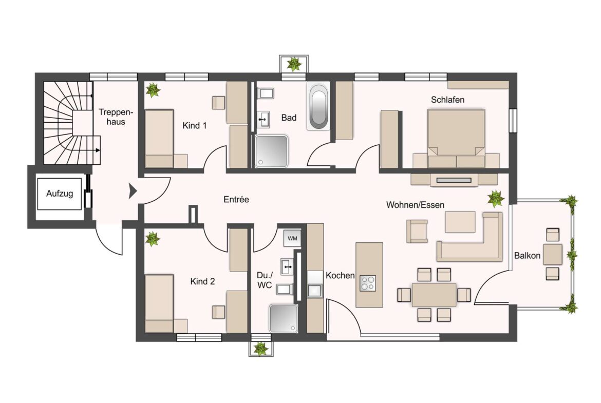 Grundriss WE 4