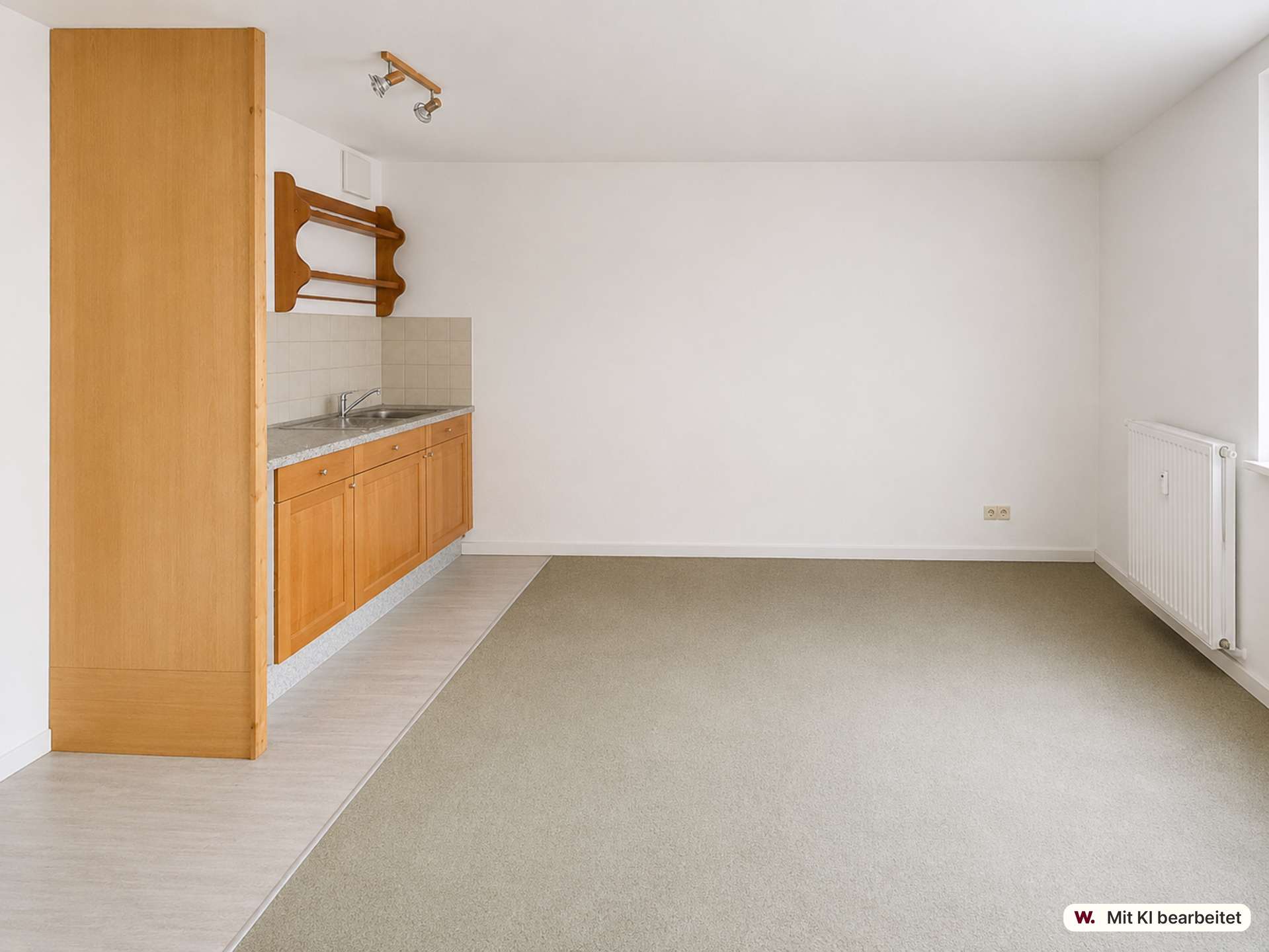 Wohnzimmer mit Küche