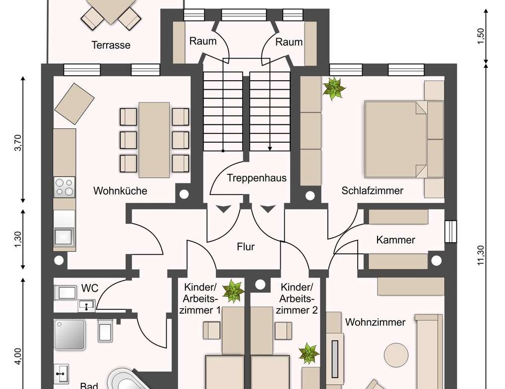 Grundriss WE01, EG