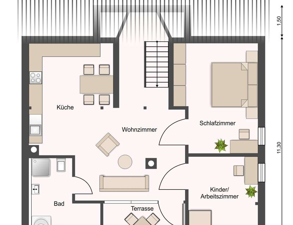Grundriss WE04, DG