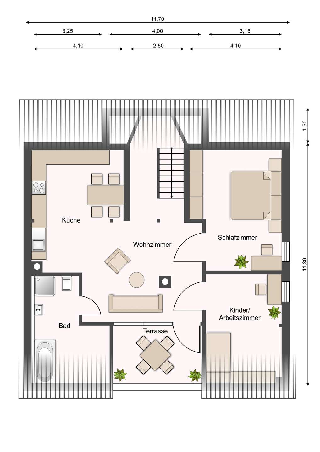 Grundriss WE04, DG