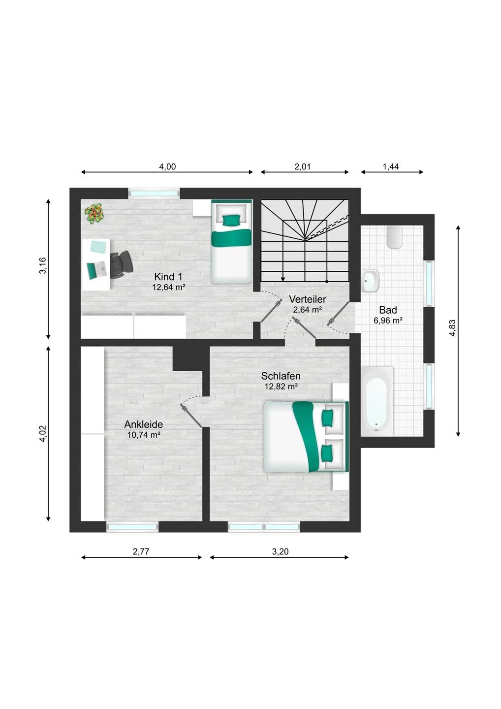 Grundriss Obergeschoss