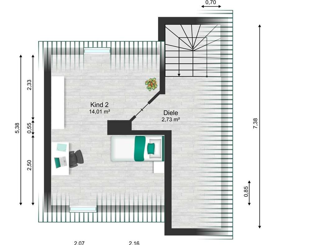 Grundriss Dachgeschoss
