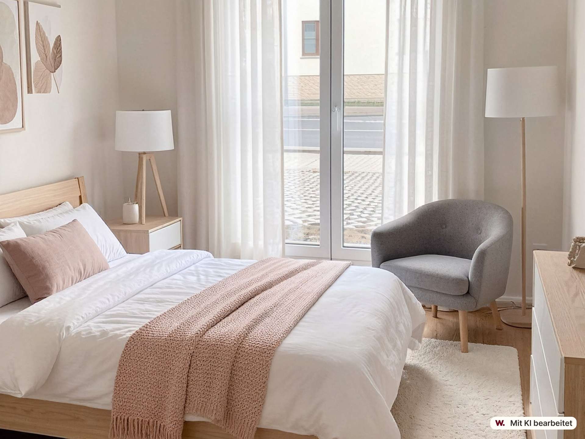 Schlafzimmer - digital möbliert