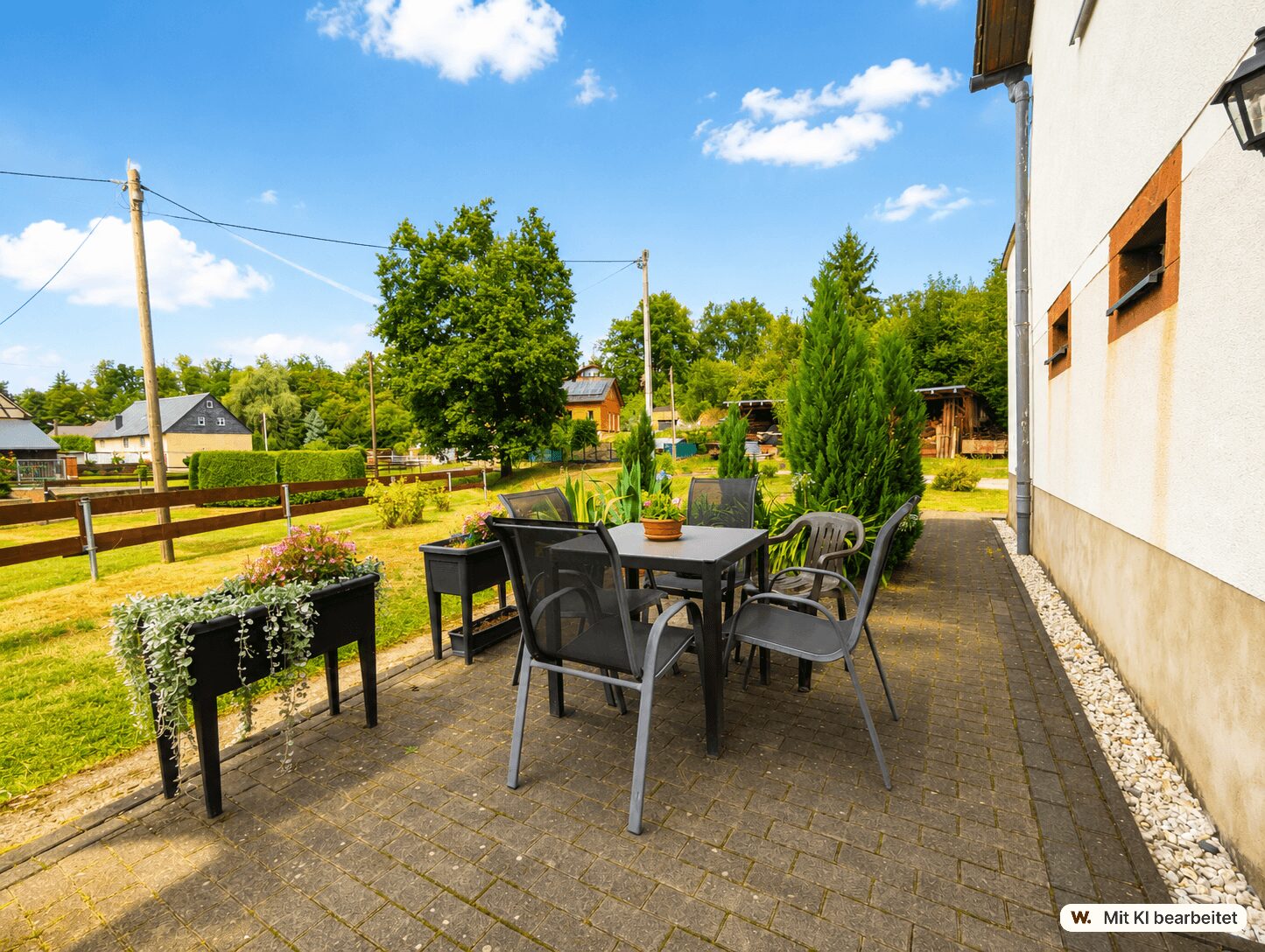 Terrasse vor dem Haus