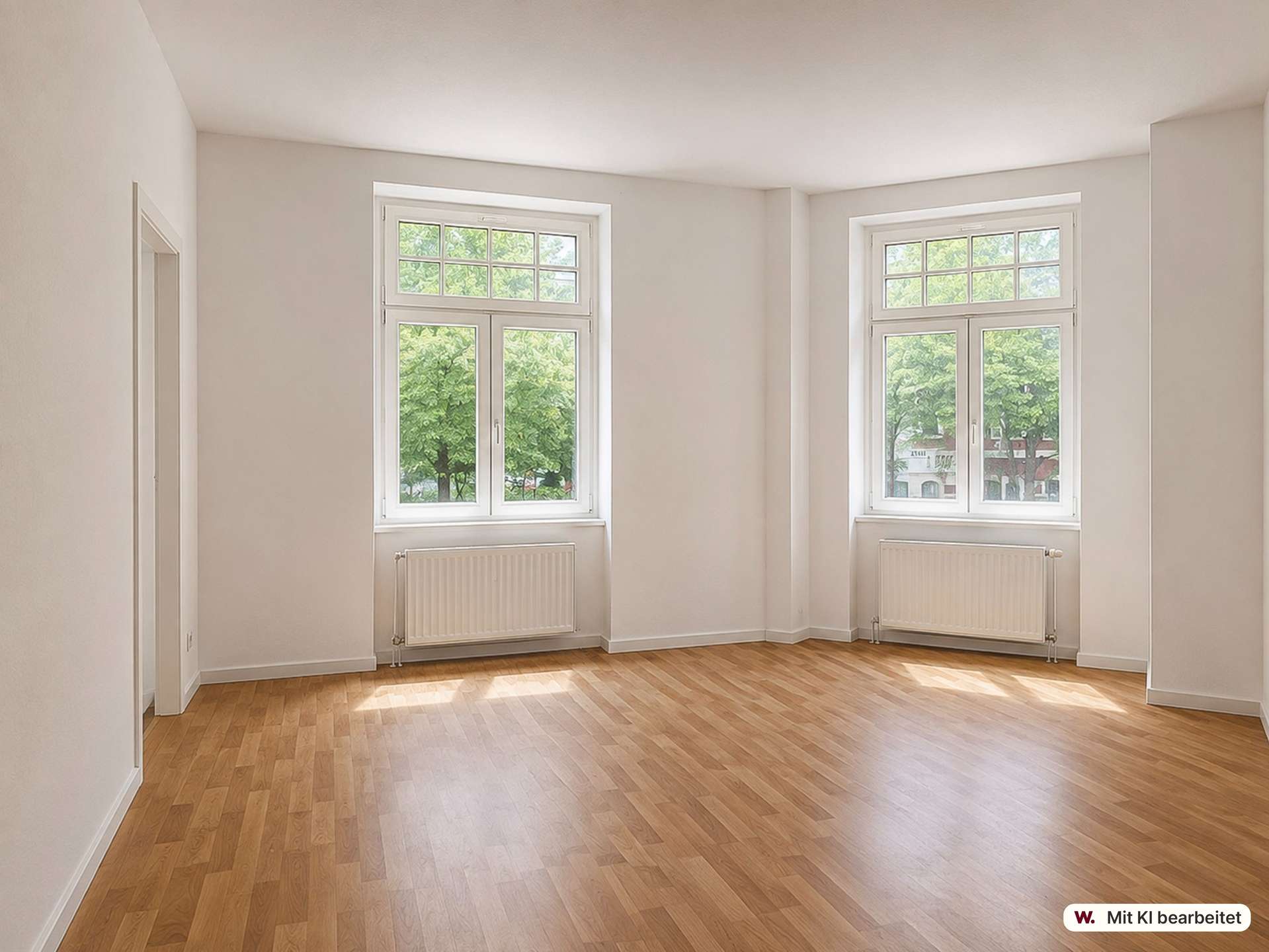 lichtdurchflutetes Wohnzimmer