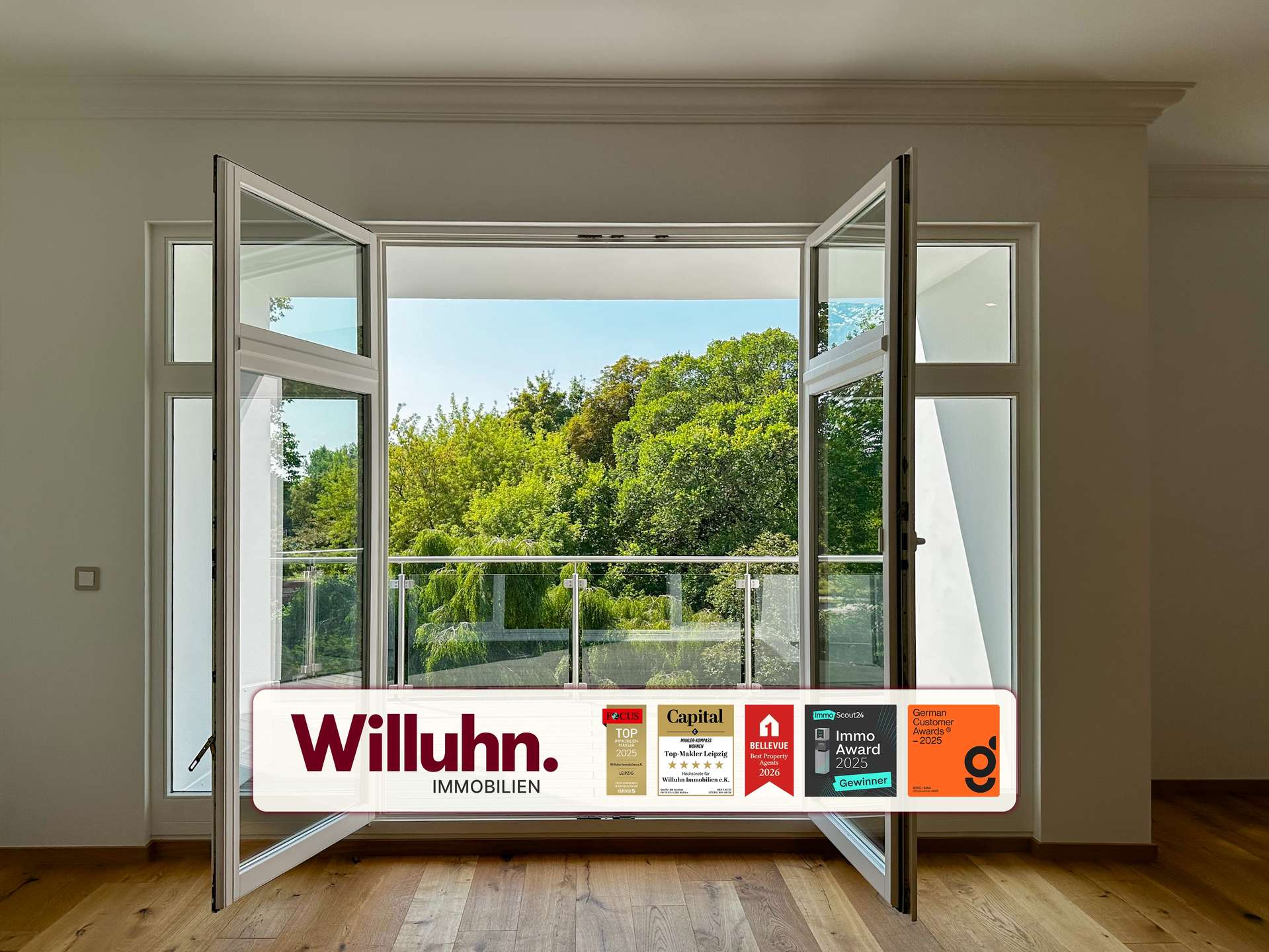 Balkon mit grünem Blick