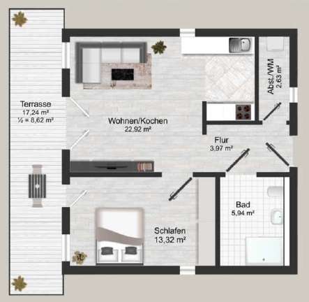 Grundriss WE 2