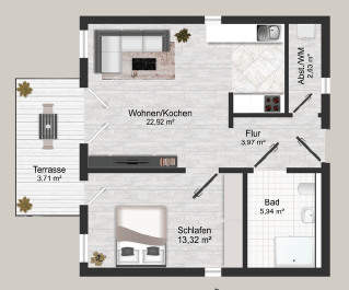 Grundriss WE 5