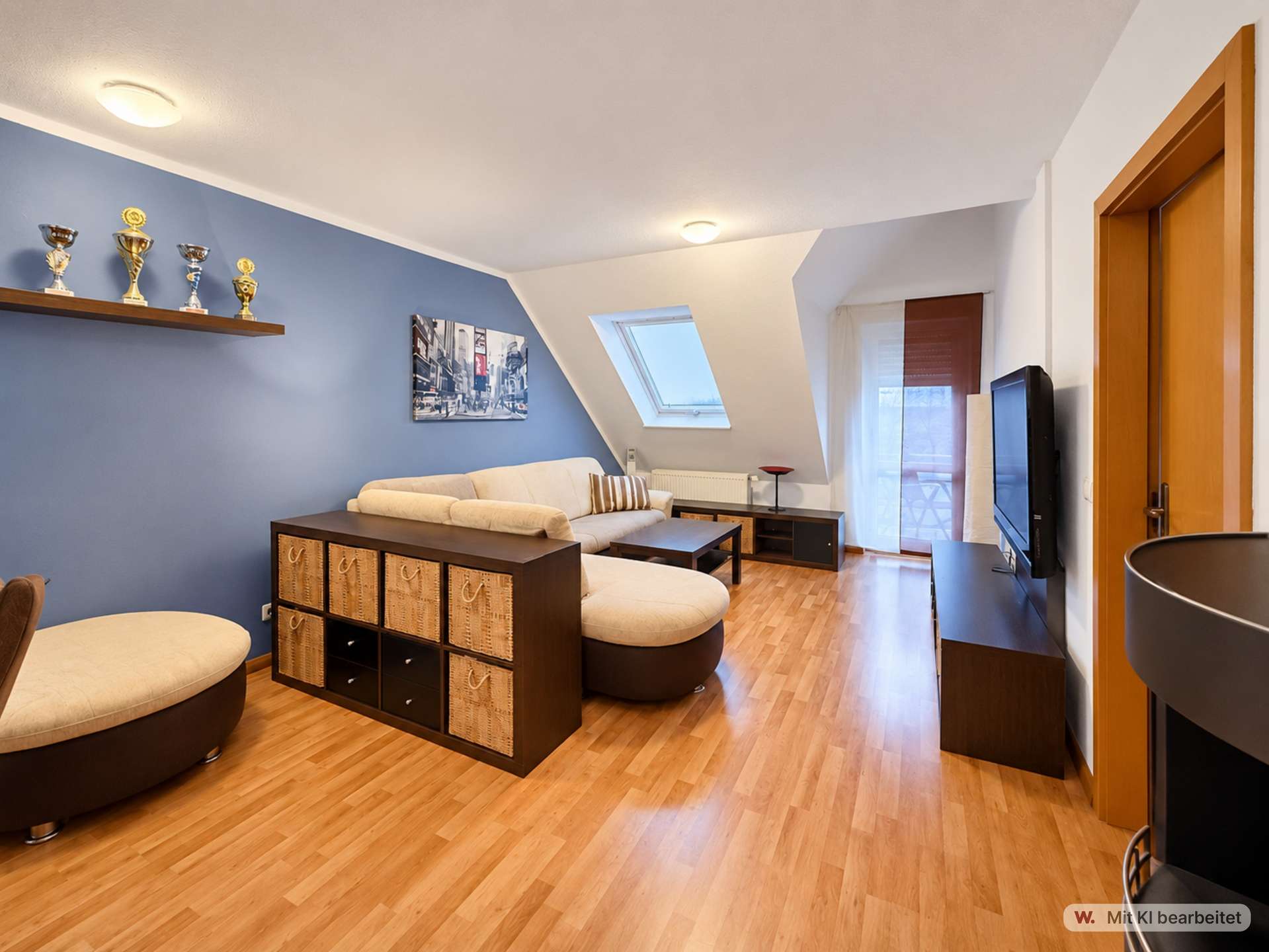 Wohnzimmer mit Balkonzugang