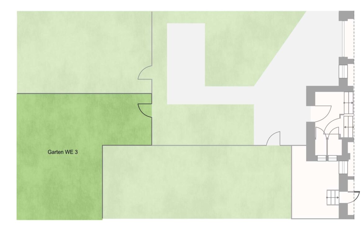 privater Garten für WE 3