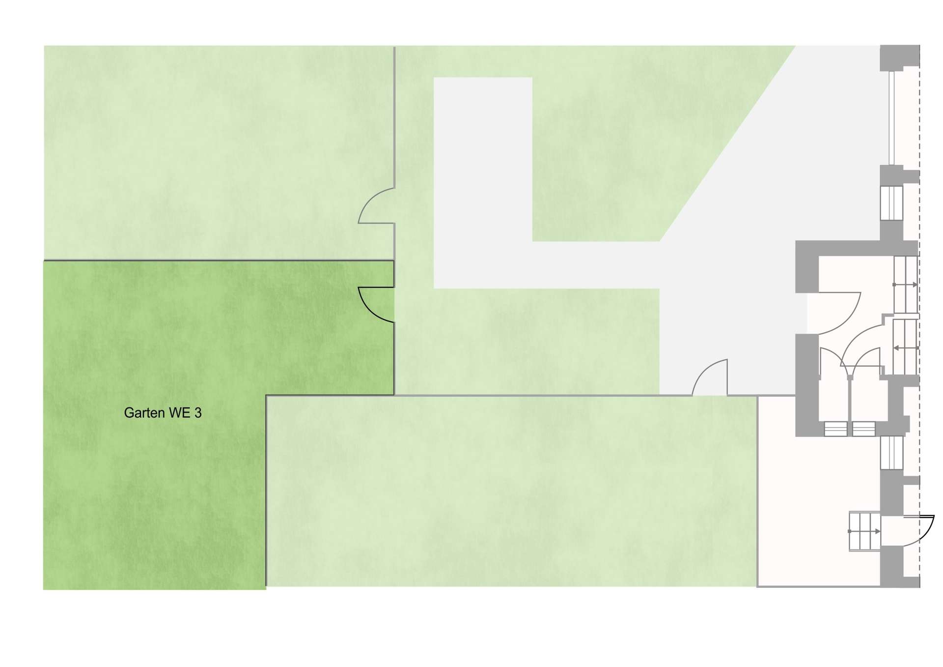 privater Garten für WE 3