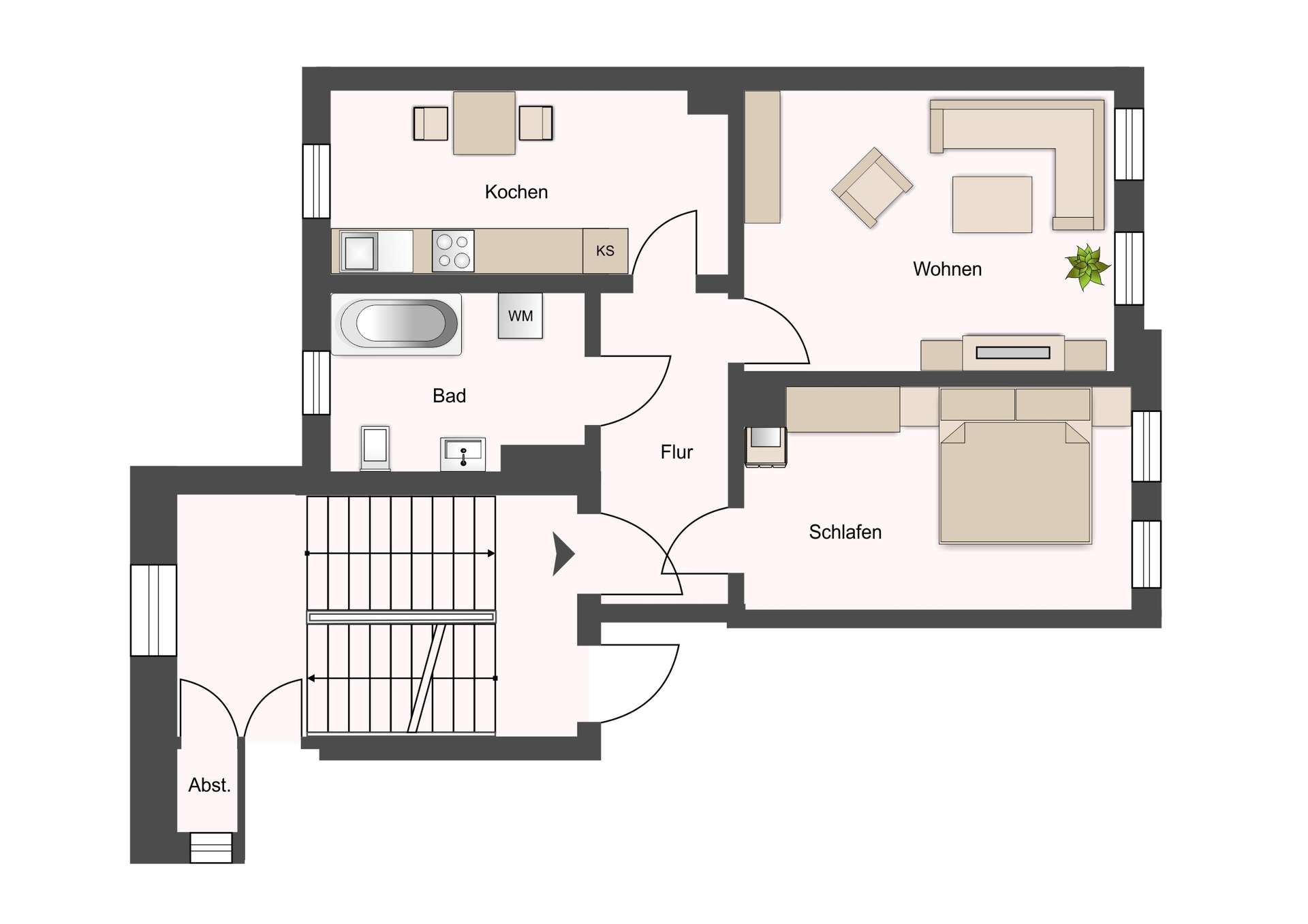 Grundriss WE 3