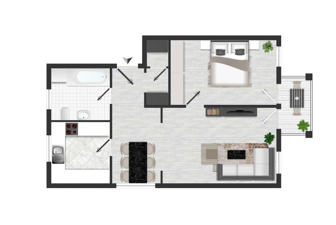 Grundriss WE 3