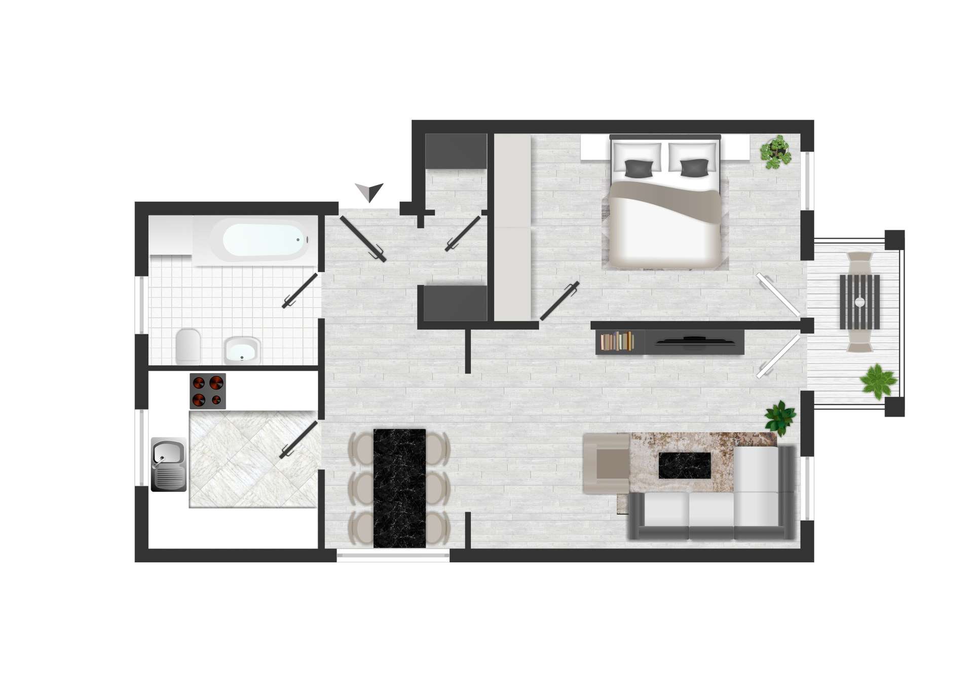 Grundriss WE 3