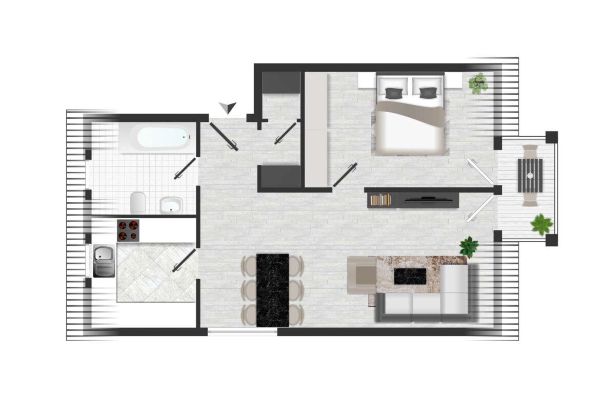 Grundriss WE 5