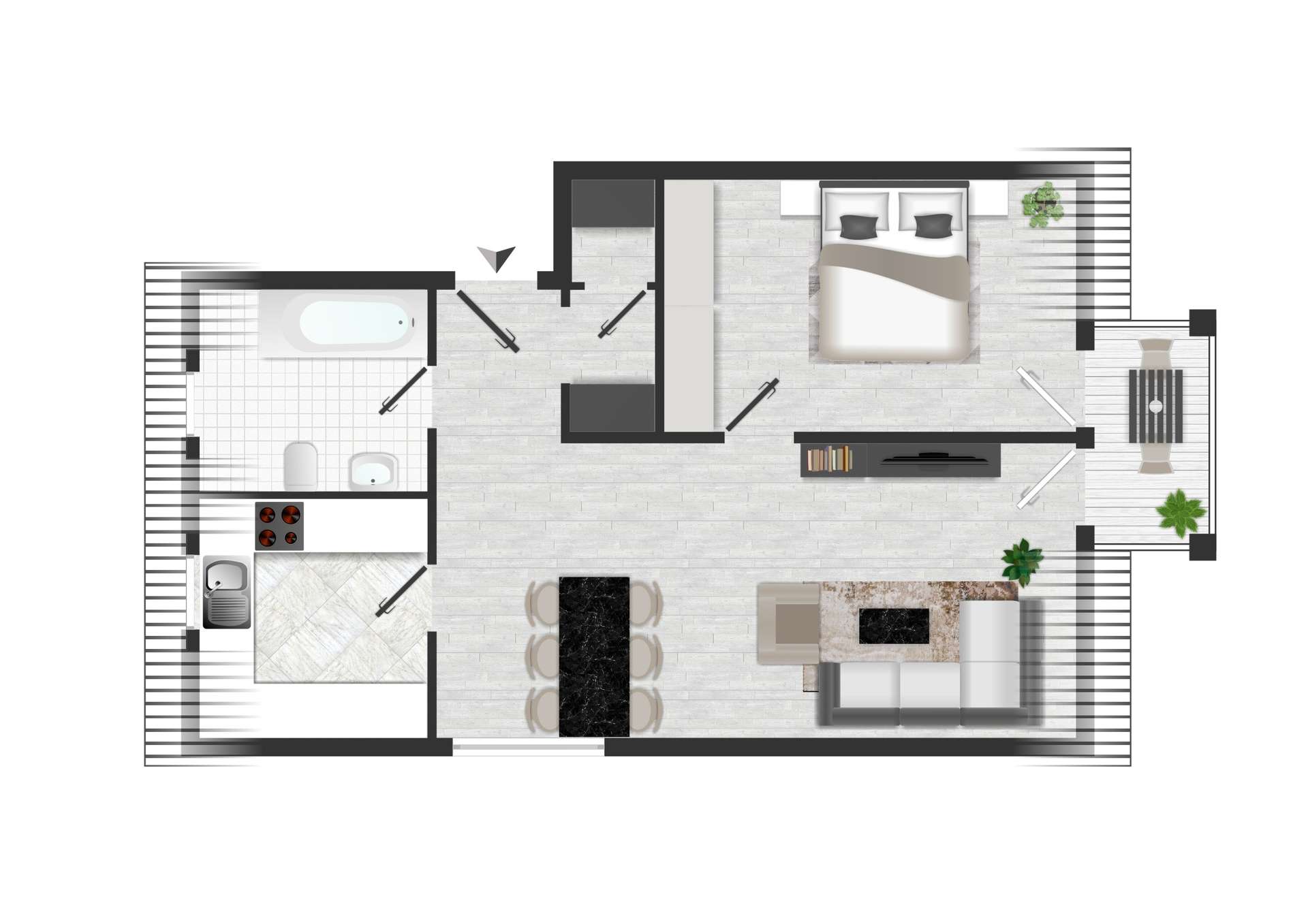 Grundriss WE 5