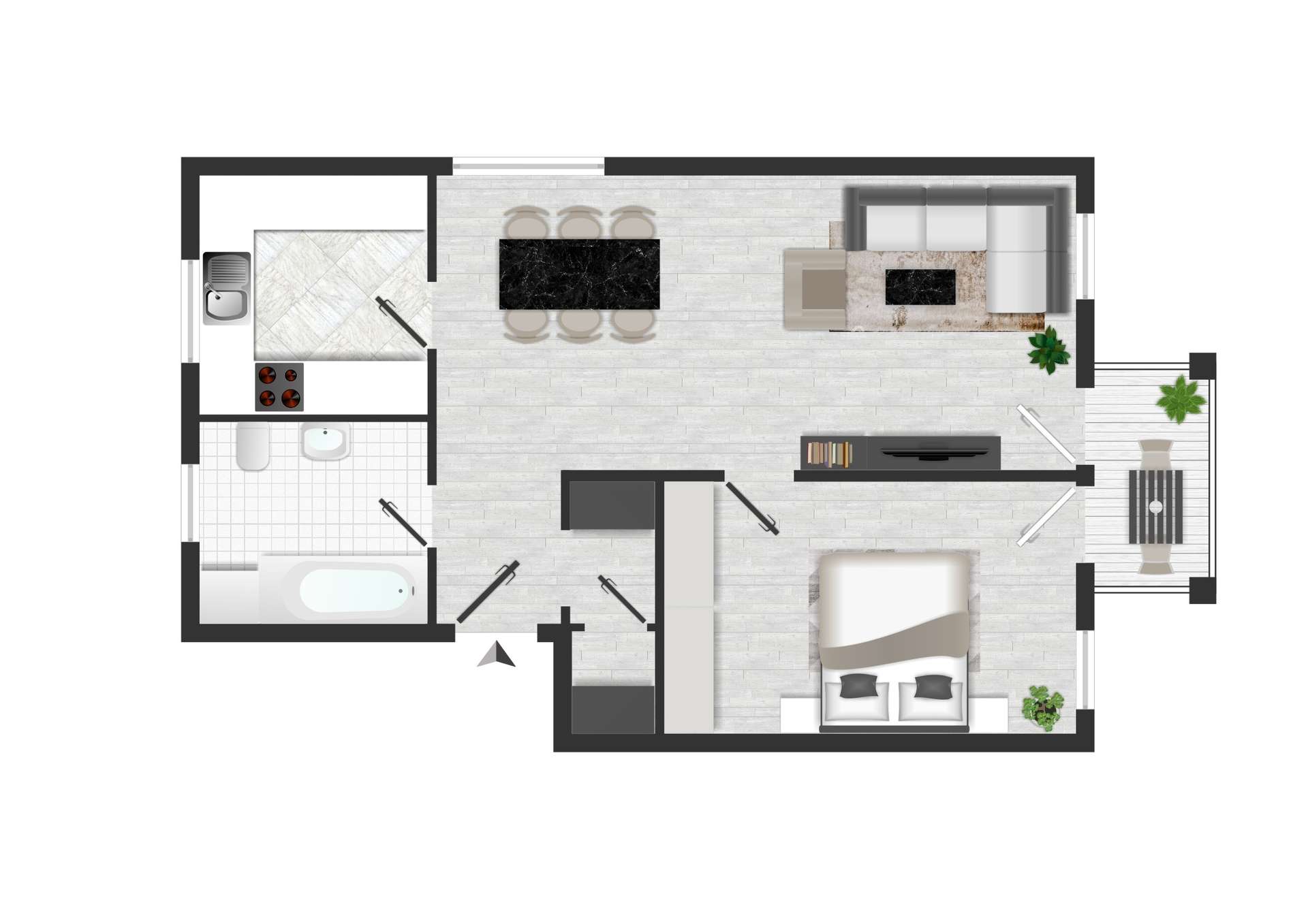 Grundriss WE 4