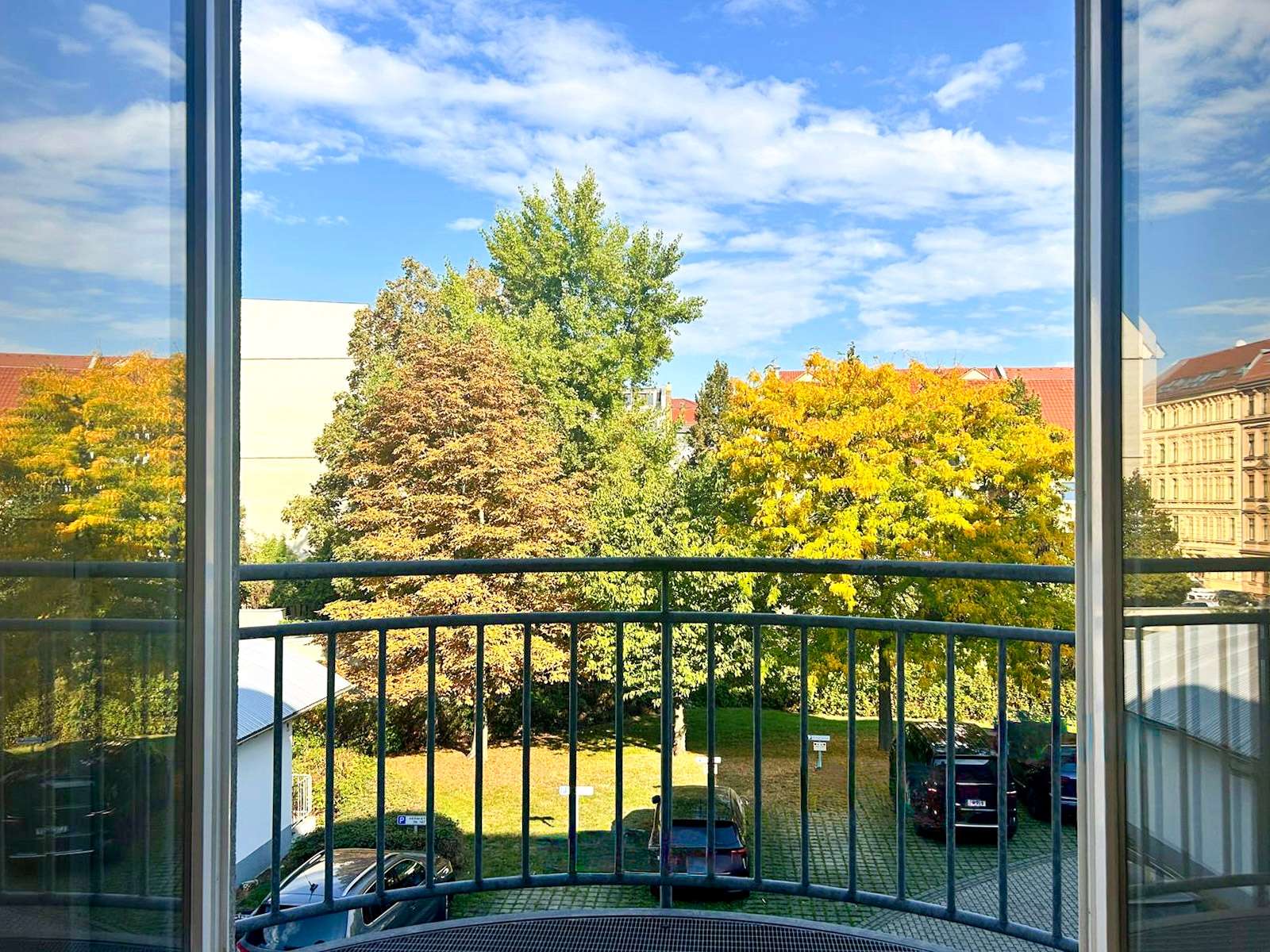 Blick vom Balkon